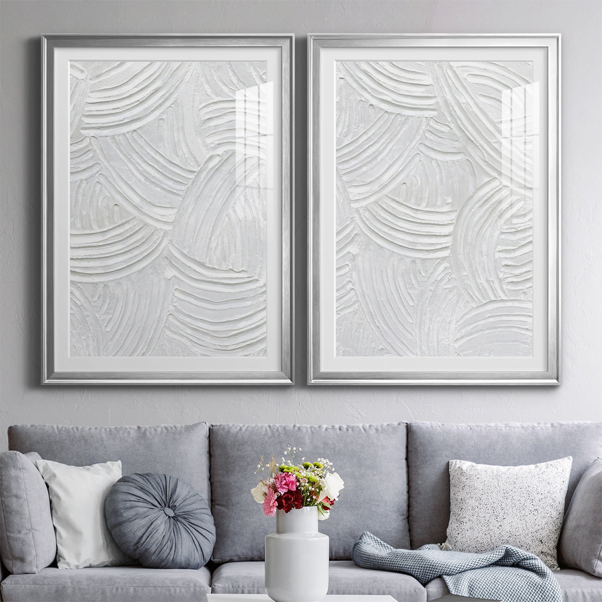 Wexford Home Sandstone Grooves I Premium Framed Print, 26.5" x 36.5" - Ready to Hang, Silver (Set of 2)