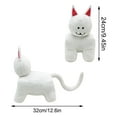 thumbnail image 4 of Forsaken Game Adorable White Cat Plush Toy with Pink Ears, Soft Stuffed Animal for Kids and Adults, Cute Decorative Gift, Collectible Plushie,009, 4 of 10