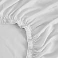 thumbnail image 4 of Linen Blend 4-Piece Sheet Set, Cooling & Breathable TENCEL™ Lyocell & Linen Blend, Queen, White, 4 of 7