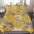 thumbnail image 1 of HAHDAXIA Bohemia India Pattern Bedding Solid Comforter Set for All Seasons,3 Pieces(1 Comforter+2 Pillowcases),Soft Microfiber Bedding Set Twin(86"x70"), 1 of 7
