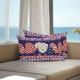 thumbnail image 5 of Waterproof Throw Pillow Covers Set of 2, 20x12 Inch Independence Day Decorative Pillowcases Outdoor Pillow Slip Cushion Covers Set for Couch Tent American Flag Star Blue Red Plaid, 5 of 7