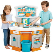 little tikes Home Grown Kitchen - Role Play Realistic Kitchen Real Cooking & Water Boiling Sounds Kitchen Accessories Set for Girls Boys - Multicolor, 652868