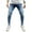 Blue, variant on Mens Cargo Pants Length Skin Solid Sports Pocket Full Fitness Bodybuilding Mens Jeans Regular Fit,Blue,XL