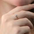 thumbnail image 6 of Gem Stone King 10K Yellow Gold White Lab Grown Diamond Solitaire Engagement Ring for Women (0.17 Cttw, Round 3.5MM, Gemstone April Birthstone, Size 8), 6 of 6