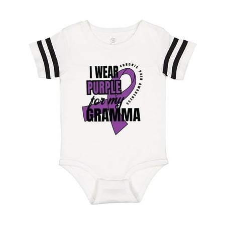 

Inktastic Chronic Pain I Wear Purple For My Gramma Gift Baby Boy or Baby Girl Bodysuit