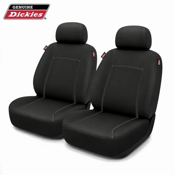 Genuine Dickies Logan Wetsuit Car Seat Covers with Headrest Covers, Water-Resistant, 2-Piece, Black