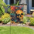 thumbnail image 5 of Halloween Skull Mushroom Spider Web Decorative Garden Flag for All Seasons, 12 x 18 Inch Small Vertical Double Sided Outside Decoration for Yard Farmhouse, 5 of 6