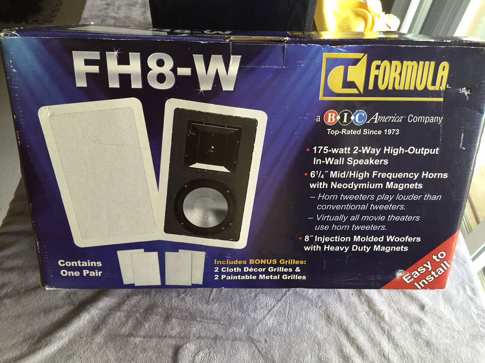 BIC Formula FH8-W 8" 2-Way In-Wall Speaker Pair - image 3 of 4