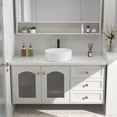 thumbnail image 6 of Logmey 16 Inch Small Round Vessel Sink White Ceramic Bathroom Vessel Sink Bowl Above Counter,Bathroom Vanity Sink Art Basin Countertop, Modern Minimalist Design, 6 of 9