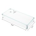 thumbnail image 6 of Zzistar Tempered Wind Guard for Firepits, Gas Fire Pit Wind Guard for Fire Table, Thick Square Glass Shield, Glass Panel with Hard Aluminum Corner Bracket & Feet, 6 of 7