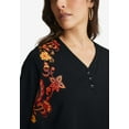 thumbnail image 4 of Jessica London Women's Plus Size Stretch Cotton Henley Top, 4 of 4