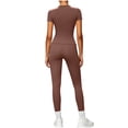 thumbnail image 6 of Aofany Workout Sets for Women 2 Piece Tracksuit Set Athletic Yoga Outfits Stretchy Yoga Workout Set Comfortable Gym Leggings And Short Sleeve Top Set, 6 of 6