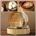 thumbnail image 3 of MasteelfCA 1 Set Useful Bamboo Food Steamer Premium Household Food Steamer (Random Lid), 3 of 8