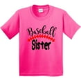 thumbnail image 3 of Inktastic Baseball Sister Youth T-Shirt, 3 of 5