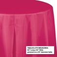 thumbnail image 2 of Party Central Round Disposable Party Table Covers - 82" - Magenta Pink - Club Pack of 12, 2 of 2