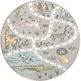 thumbnail image 3 of Unique Loom Whimsy Kids Collection Area Rug - Jungle (7' 10" Round Gray/Black) Perfect For Kids Bed Room/Nursery Room/Living Room/Class Room/Play Room, 3 of 6