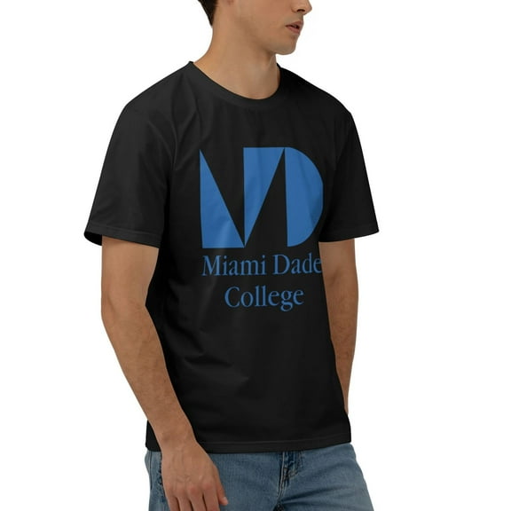 Miami Dade College Logo Men'S 170g Combed Cotton Short Sleeve T-Shirt