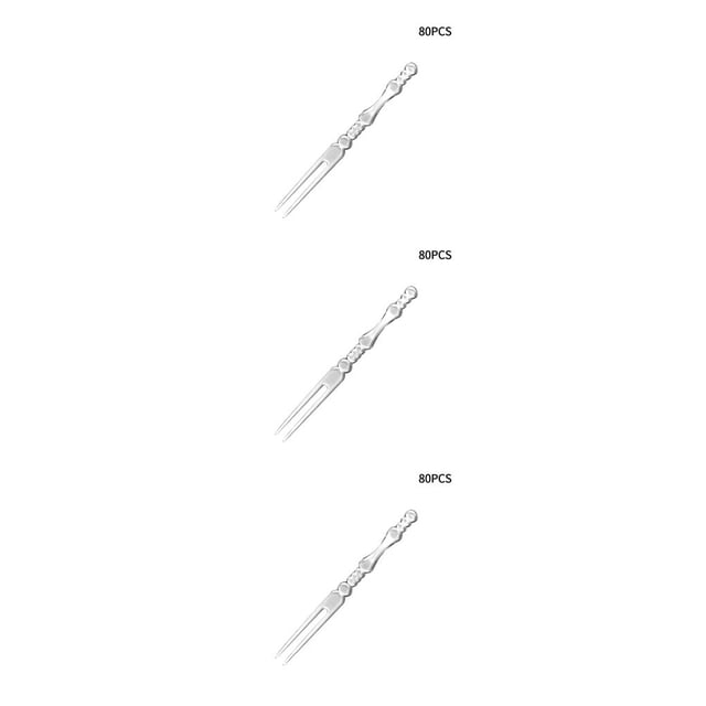 Cateissary 80 piezas de tenedor para pastel de frutas, palillos de comida de un solo uso, postre horneado, tenedores para cupcakes, vajilla, Type1 NO1