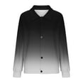thumbnail image 5 of Mceream Women's Ribbed Knit Shacket Button Down Gradient Jackets Long Sleeve Sweater Shirts Fall Winter Trendy Cardigans Plus Size Winter Warm Outwear Chaqueta De Invierno Para Mujer Black S, 5 of 5