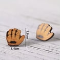 thumbnail image 3 of Cut Wood Round Heart Baseball Bat Gloves Stud Earrings Sports Jewelry Gifts New, 3 of 8