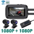 thumbnail image 5 of Dual 1080P Motocicleta DVR Impermeable Moto Cámara WiFi GPS Dash Cam Frontal Trasera Conducción Video Grabadora Caja Negra, 5 of 5