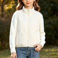 thumbnail image 2 of Fesfesfes Kids Unisex Stand Collar Full Zip Vest Lightweight Windproof Sleeveless Jacket Casual Sporty Outerwear for Boys Girls Ages 2-10 Years, 2 of 7