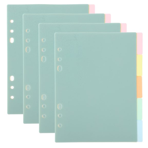 Sparsain 20Pcs Plastic Loose Leaf Binder Dividers, Notebook Tab Pages, Practical Dividers, Binder Supplies