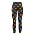 thumbnail image 5 of Renewold Colorful Paw Print Yoga Pants with Pockets for Women Stretch High Waisted Tummy Control Workout Tights Buttery Soft Printed Leggings Sportswear Basic Pants, 3XL, 5 of 8