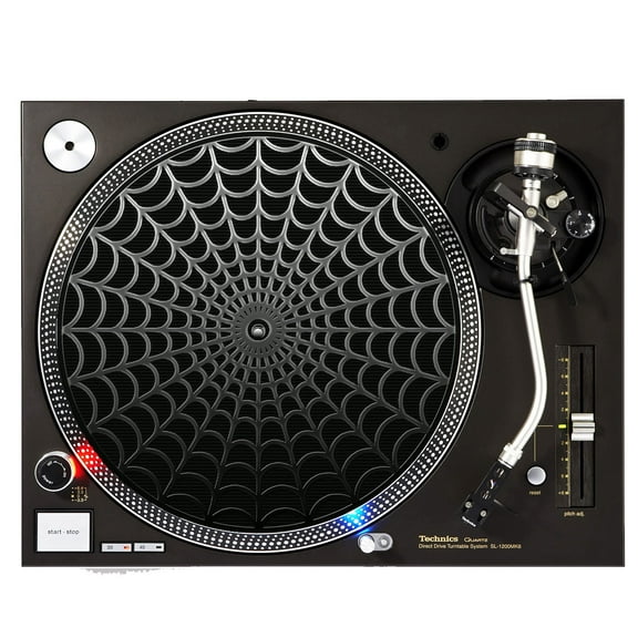 KuzmarK™ 12" DJ Turntable Slipmat - Spider Web
