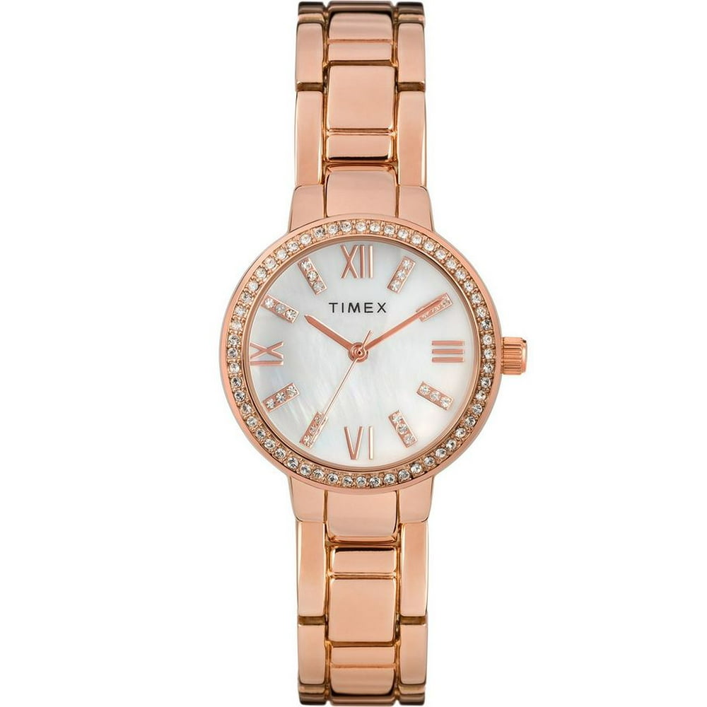 Timex Timex Rose GoldTone Swarovski Crystals Ladies Watch TW2T58500
