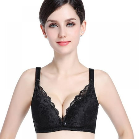 

Xmarks Women s Postpartum Comfort Breathable Lace Front Open Button Nursing Bra for Pregnant Women Full Cup Nursing Bra Underwear