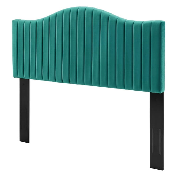 Tufted Headboard, King Size, Velvet, Teal Blue, Modern Contemporary Urban Design, Bedroom Master Guest Suite
