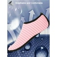thumbnail image 5 of PULLIMORE Water Skin Sports Shoes Barefoot Quick-Dry Aqua Beach Yoga Stripe Socks Slip-on For Men Women Kids "Pink,M", 5 of 7