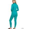 thumbnail image 3 of Zenana Plus Size Soft Fabric Mock Neck Long Sleeve Top & Leggings - 2 Pieces Tracksuit Set, 3 of 3