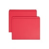 Smead File Folders with Reinforced Tab Red 100/BX Letter (12710)