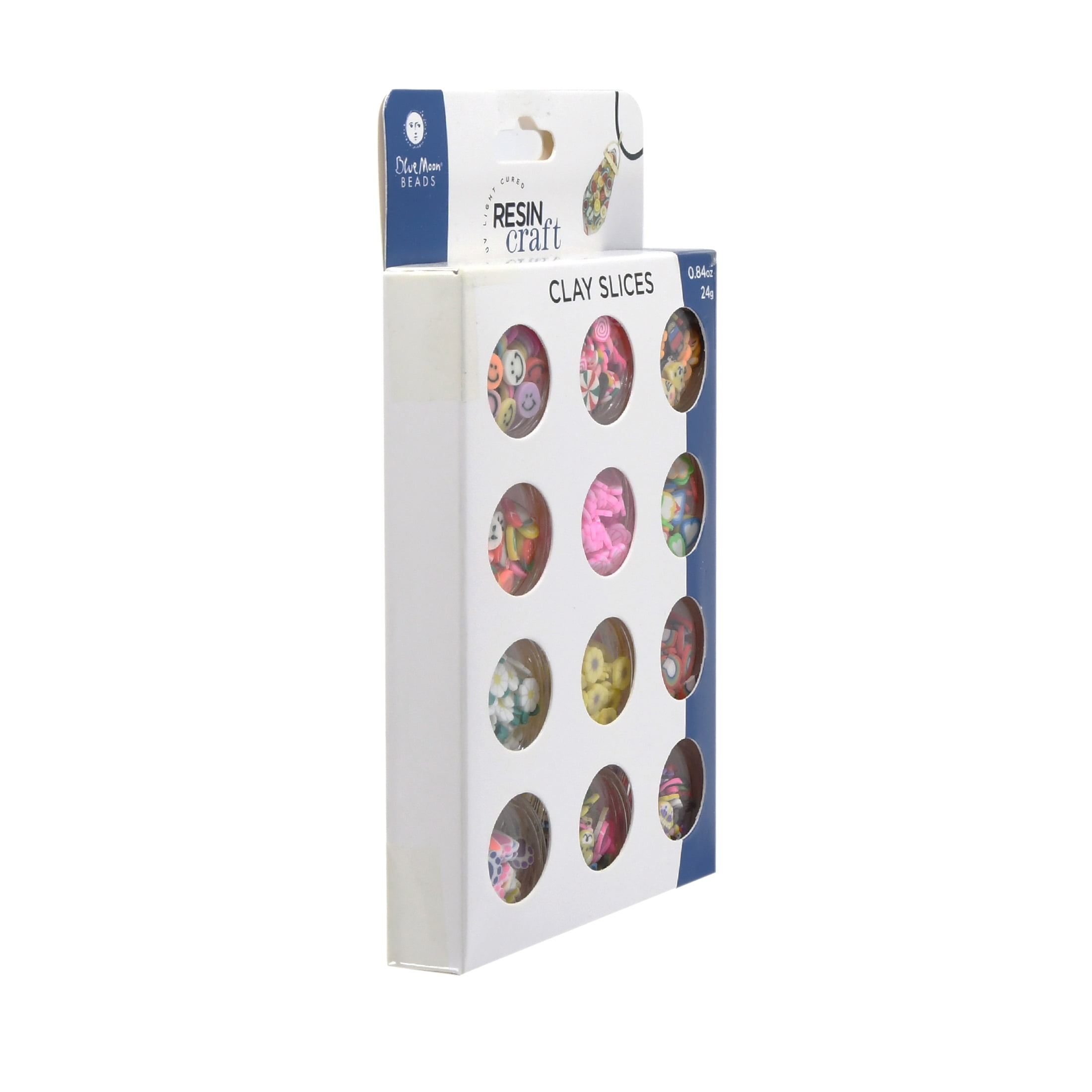 Blue Moon Beads Clay Slices Multi-Color Design for UV Resin, 24g, 12 Pieces