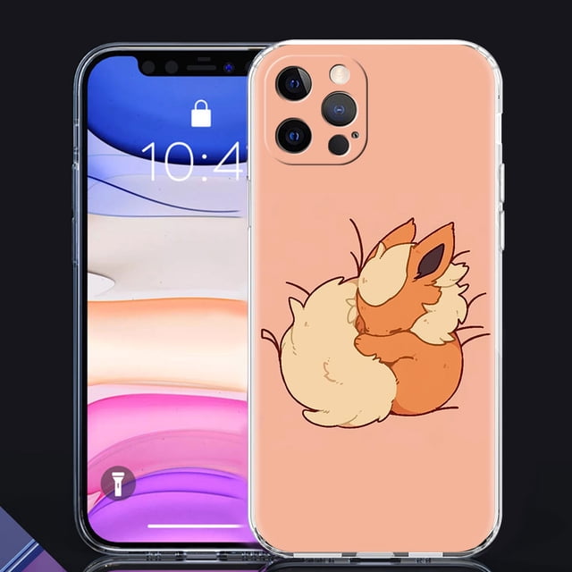 Clear Cover For Apple iPhone 13 11 14 Pro Max 12 Mini Soft Phone Case XR SE 2020 7 8 Plus X XS 6S Shell Pokemon Cute Eevee Lunda xuanjing unisex