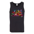 thumbnail image 2 of Wild Bobby, Colorful Rainbow Cat Animal Lover Mens Graphic Tank Top, Black, Small, 2 of 3