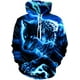 thumbnail image 3 of Sudadera con capucha de gran tamaño para hombre 2024, estampado 3D de lobo animal, moda feroz, divertida, estilo hip hop callejero, informal, 3 of 5