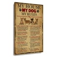 thumbnail image 1 of Corgi Dog Wall Art My House My Dog My Rules Poster Canvas Prints Paintings for Bathroom Canvas Pics Unframed 12×18 in, 1 of 5