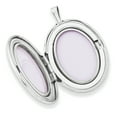 thumbnail image 2 of Sterling Silver Rhodium-plated 26mm Fleur De Lis Oval Locket, 2 of 3