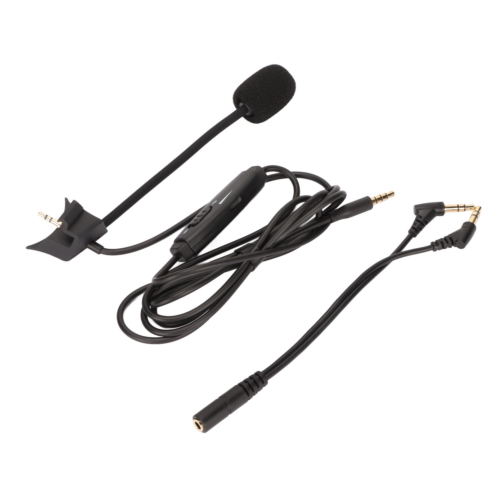 Headphone Mic Cord, Cardioid Pickup Boom Microphone Cable Black Noise