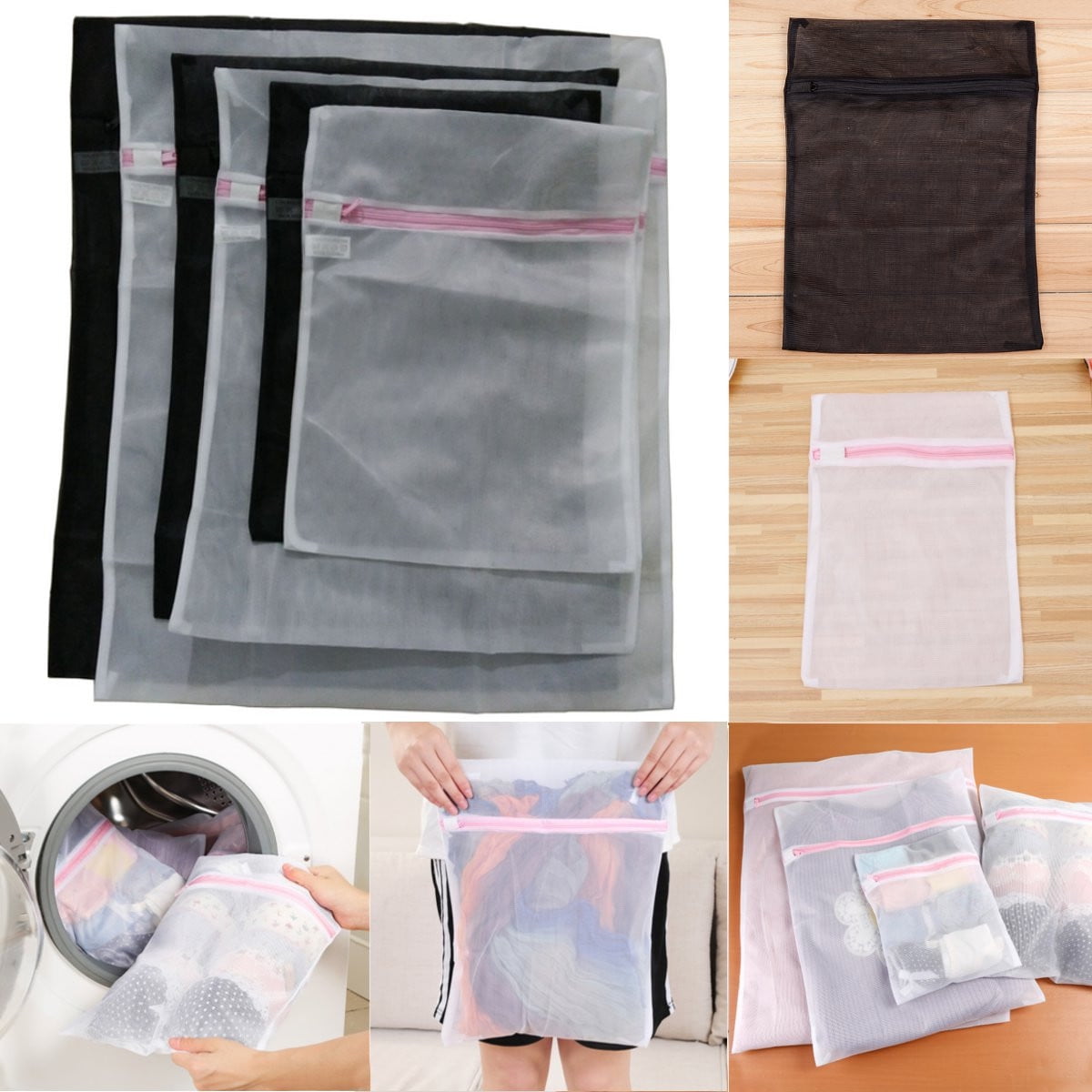 6Packs Underwear Clothes Aid Bra Socks Laundry Washing Machine Net Mesh Bag 