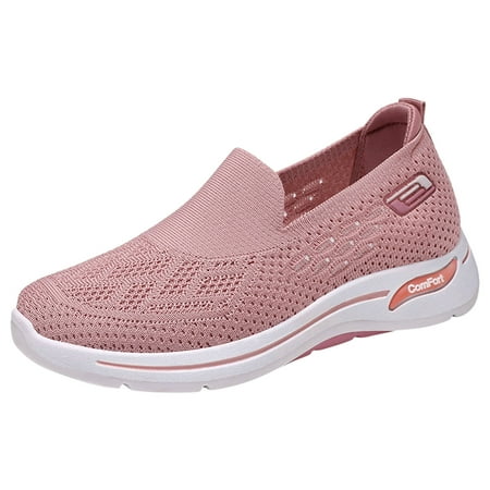 OJSFQUFP Womens Comfort Sneakers Women Casual Shoes Fashionable Simple Pure Color New Pattern Flat Bottomed Comfortable Lightweight and Non Slip Shoes Ballet Flats Shoes for Women Pink 39