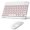 Pink, variant on Rechargeable Portable Wireless Keyboard Ultra-Slim Bluetooth Keyboard For Android Windows iOS PC Laptop