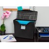 IRIS Slim Letter Size Portable File Box, Black