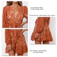 thumbnail image 5 of Vestido Con Dobladillo De Encaje Para Mujer, Mini Vestido De Manga Larga Con Dobladillo De Volantes Amigable Con La Piel Para Ir De Compras Para Dama Para Vacaciones ANGGREK CC1711, 5 of 5