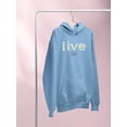 thumbnail image 3 of Live Life Daisy Lettering Hoodie Women -Image by Shutterstock, Female Small, 3 of 4