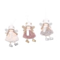thumbnail image 5 of Lssam Soft Angel Christmas Ornaments - Cute Baby Doll with Furry Hat & Cloth for Little Girls, Pink White Grey Tree Decor, Handmade Holiday Party Decorations, 5 of 8