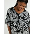 thumbnail image 4 of Joyspun Women's Woven Print Sleep Caftan, Sizes S to 4X, 4 of 5